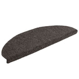 Vidaxl Mat à escalier auto-adhésif 15 pièces 65x21x4 cm anthracite semi -rinds grandes