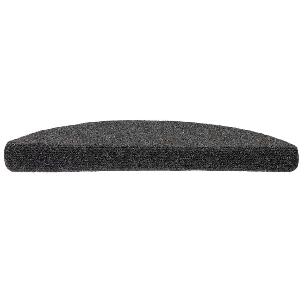 Vidaxl stair mats self -adhesive 15 st 65x21x4 cm needle felt anthracite