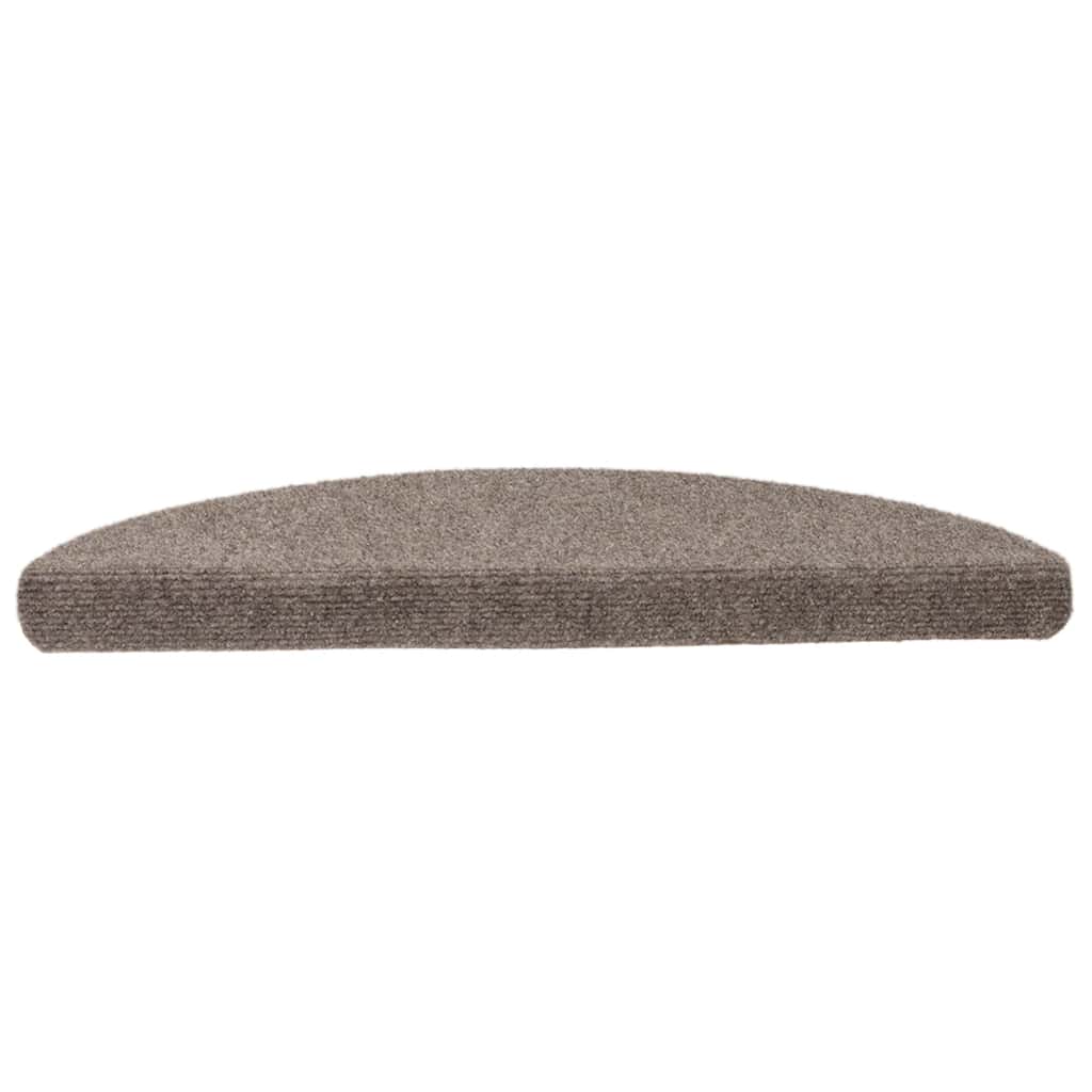 Vidaxl Mat à escalier auto-adhésif 15 pièces 65x21x4 cm hémisphère beige grand