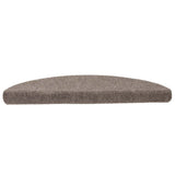 Vidaxl Mat à escalier auto-adhésif 15 pièces 65x21x4 cm hémisphère beige grand