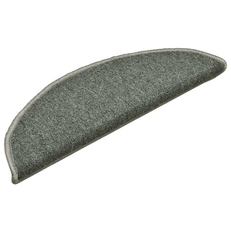 Vidaxx tapis d'escalier 15 pcs 56x17x3 cm vert foncé semi-circulaire
