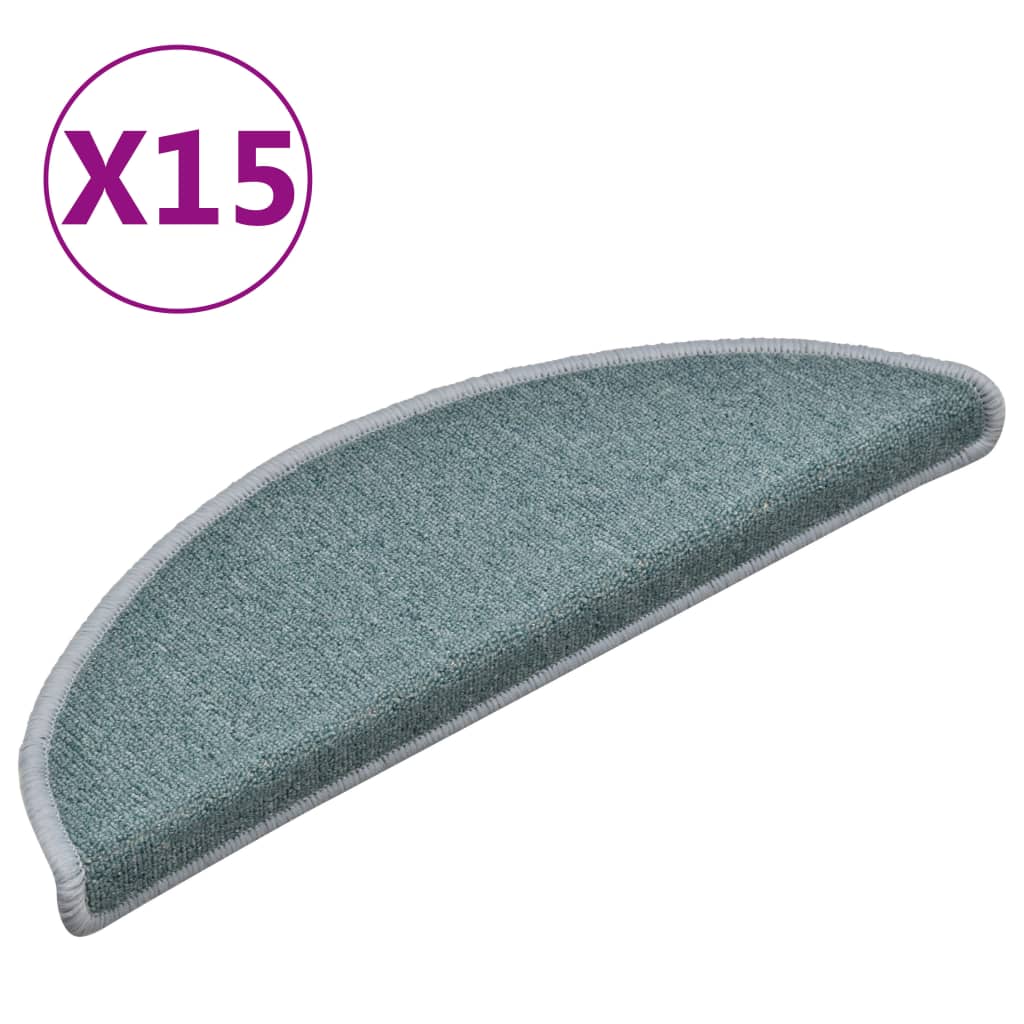 Podstavki za stopnice Vidaxl 15 St 56x17x3 cm modra