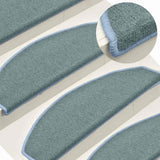 Vidaxl Mat à escalier 15 st 65x24x4 cm bleu