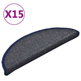 Mattes d'escalier Vidaxl 15 ST 56X17X3 cm Gris foncé et bleu Hémisphère