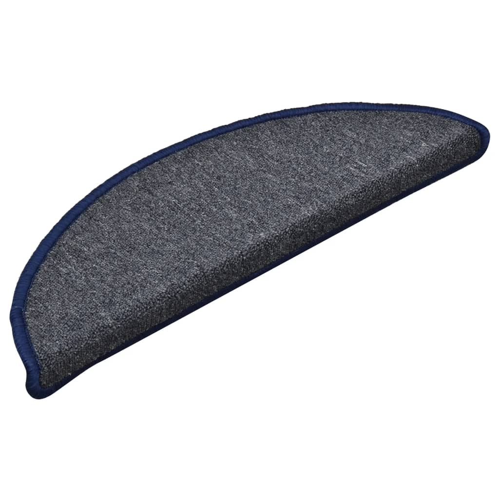 Mattes d'escalier Vidaxl 15 ST 56X17X3 cm Gris foncé et bleu Hémisphère