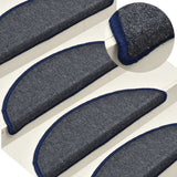 Mattes d'escalier Vidaxl 15 ST 56X17X3 cm Gris foncé et bleu Hémisphère