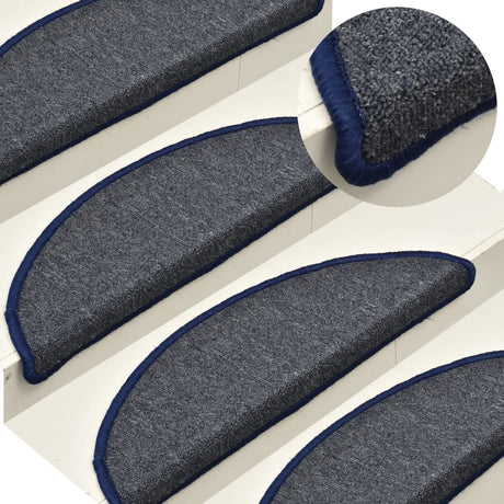 Mattes d'escalier Vidaxl 15 ST 56X17X3 cm Gris foncé et bleu Hémisphère