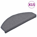 Mattes d'escalier Vidaxl 15 st 65x24x4 cm Gris clair et hémisphère bleu grand