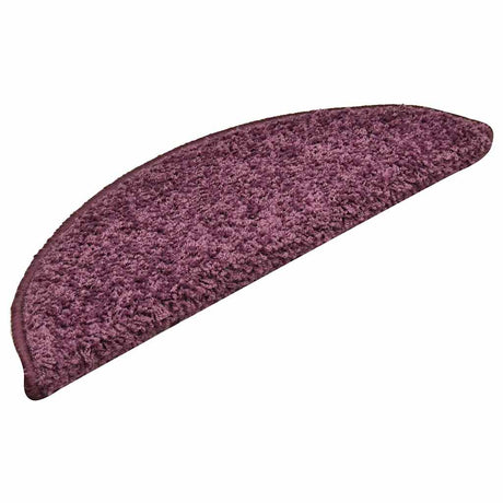 VidaXL tapis d'escalier 15 pcs 56x17x3 cm violet foncé