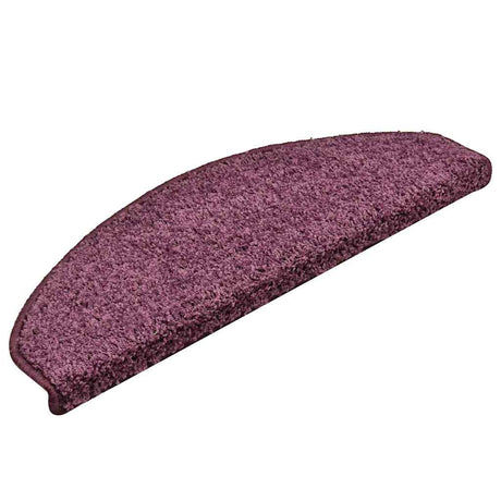 VidaXL tapis d'escalier 15 pcs 65x21x4 cm violet foncé
