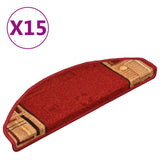 Vidaxl tappetini per autoadesivo 15 st 65x21x4 cm rosso