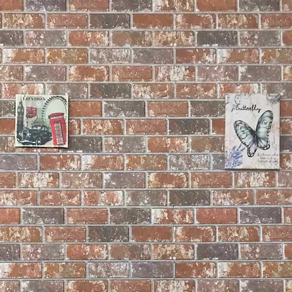 Vidaxl Wall Panels 10 St 3d Mark Brown og Gray Brick EPS