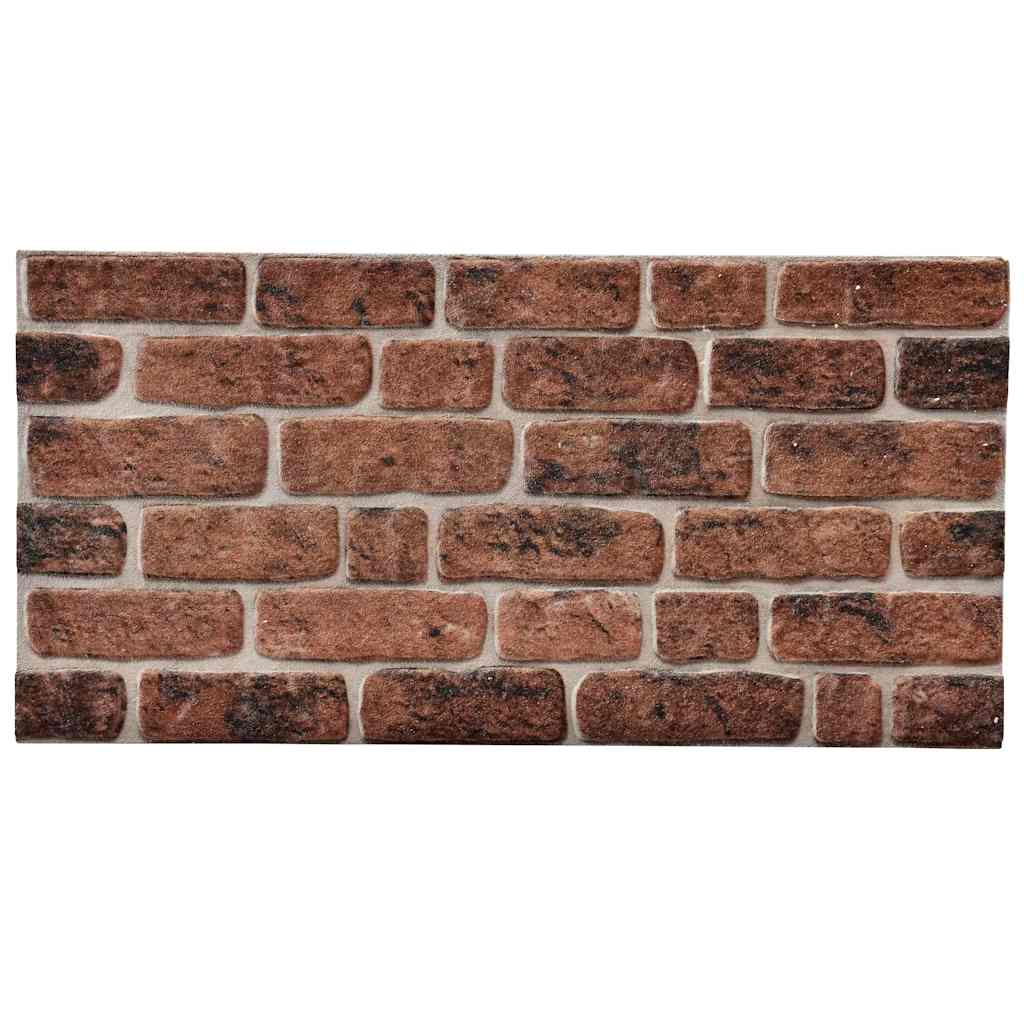 Vidaxl 10 St Wall Pannelli 3D BRICK marrone scuro EPS