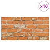 Vidaxl 10 St Panneaux muraux 3D BROWN LIGHT BRICK EPS