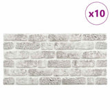 Vidaxl 10 ST Wall panels 3D Light gray brick EPS