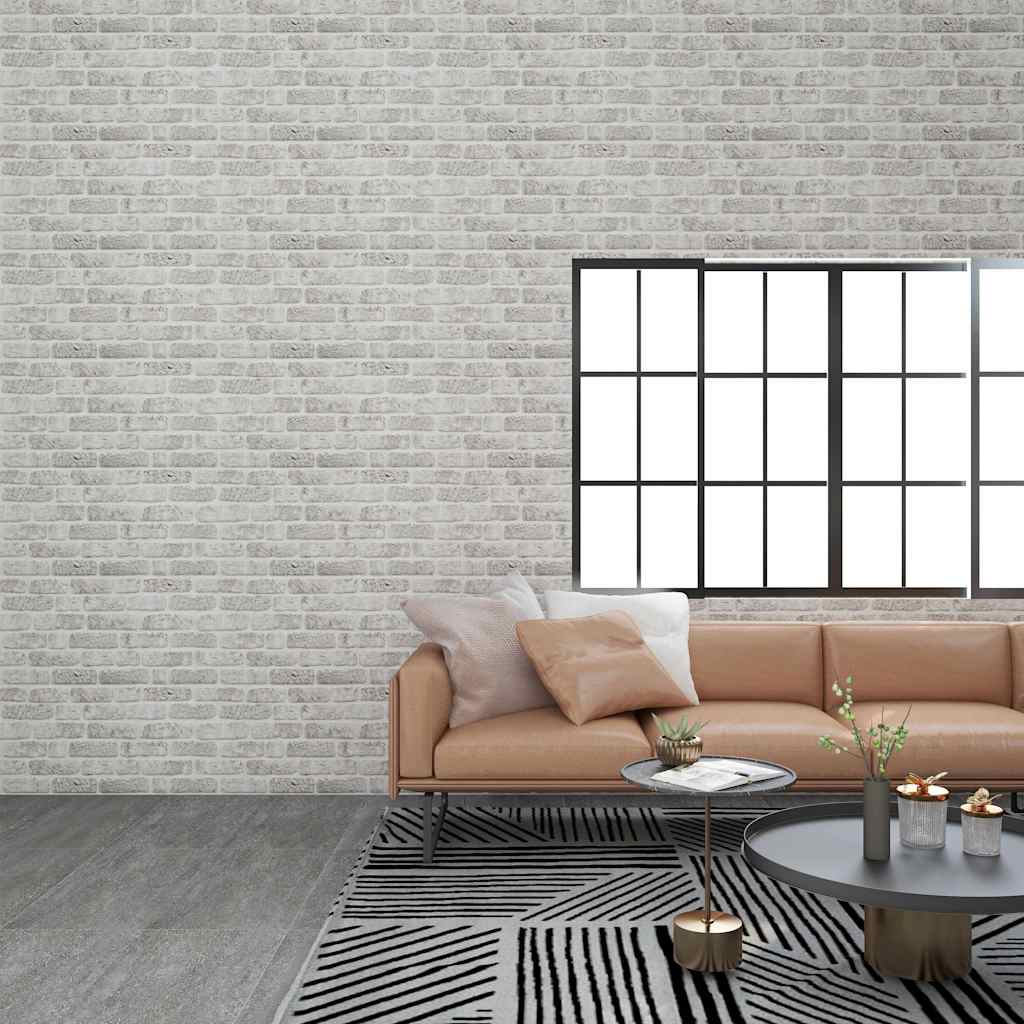 Vidaxl 10 St Wall Panels 3D Light Grey Brick EPS