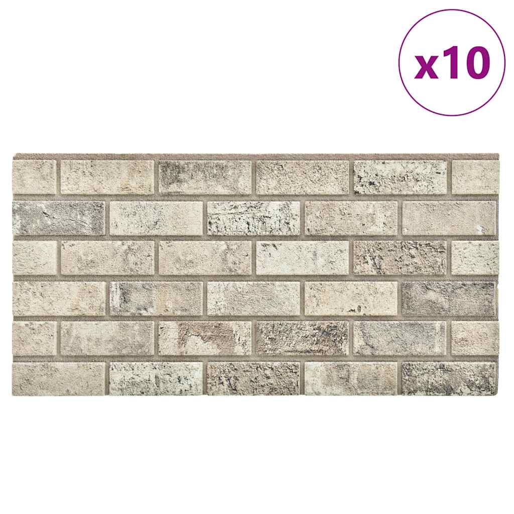 Vidaxl Pannelli da parete da 10 ST 3D Sabbia 3D -Brick EPS