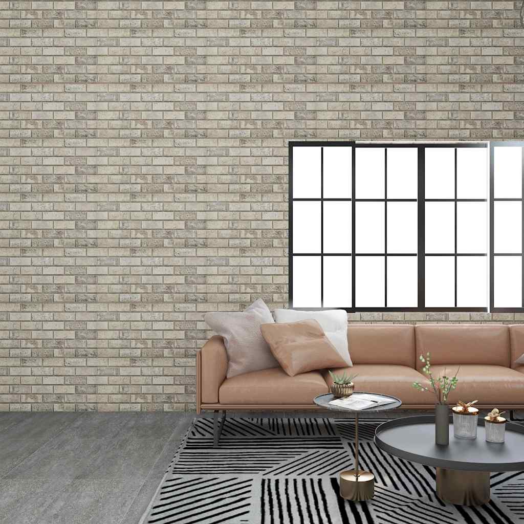 Vidaxl 10 St Wand Panels 3D Sand -Colored Brick EPS