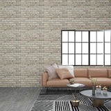 Vidaxl 10 st wall panels 3D sand -colored brick EPS