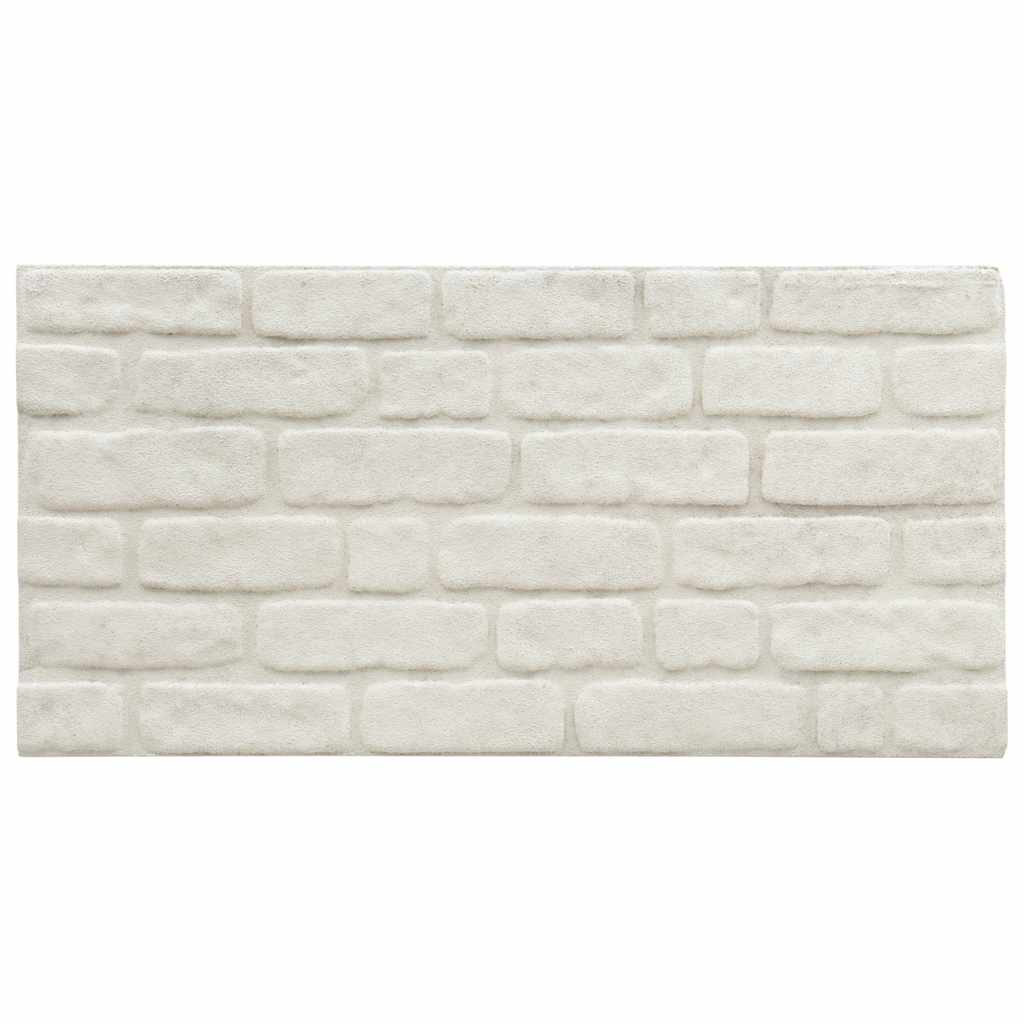 Vidaxl 10 st vægpaneler 3D White Brick EPS