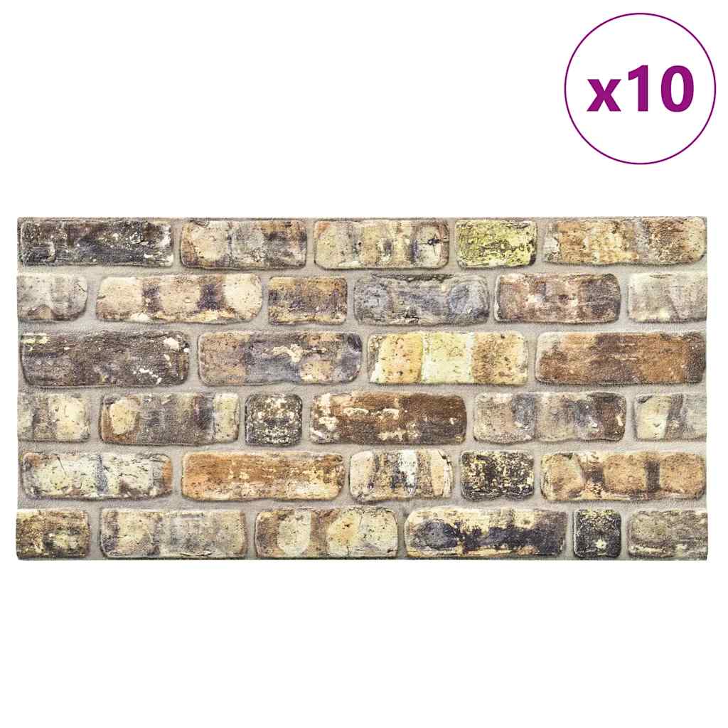 Vidaxl 10 ST Wall Panels 3D vícebarevné cihlové EPS