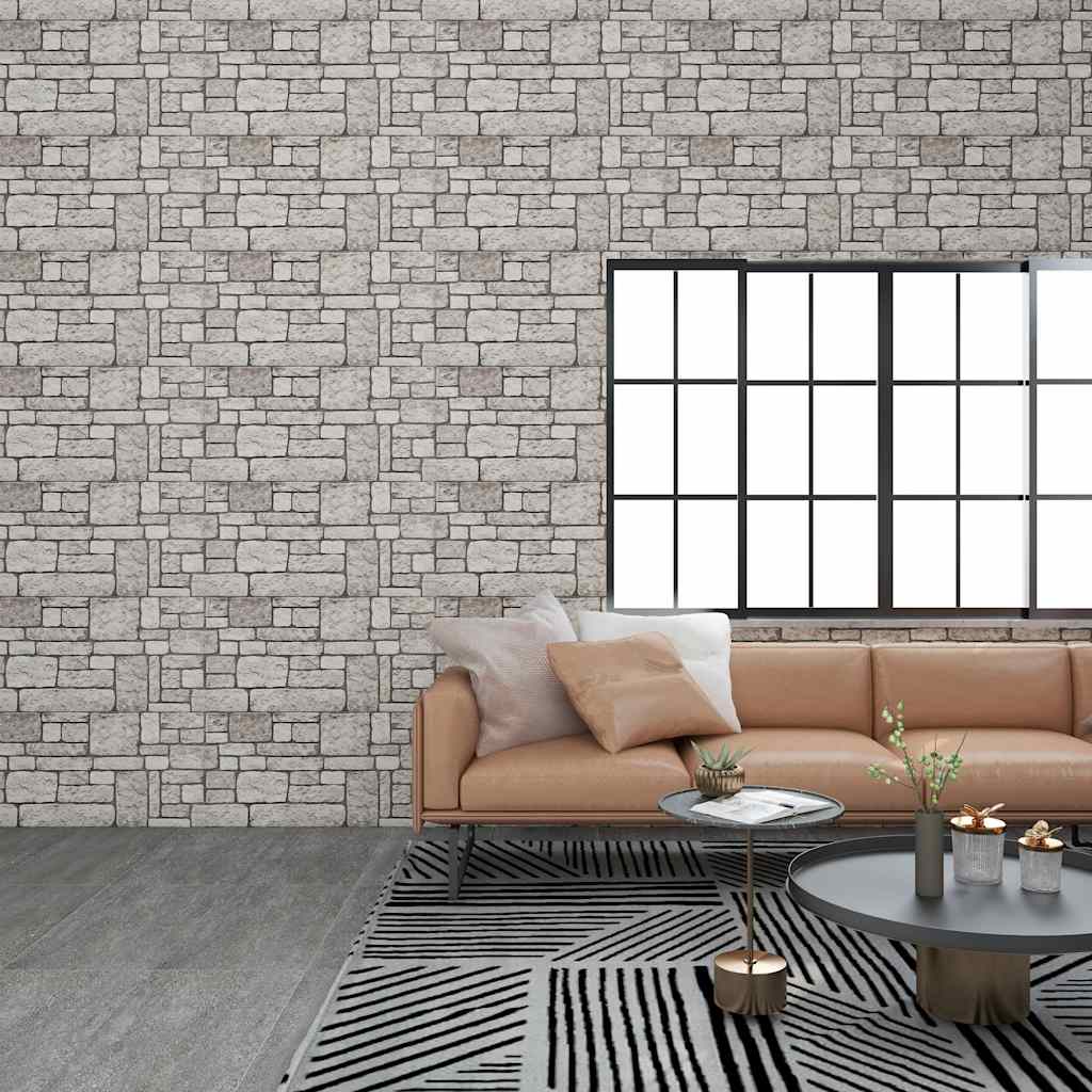 Vidaxl 10 St Wall Panels 3D Gray Brick EPS