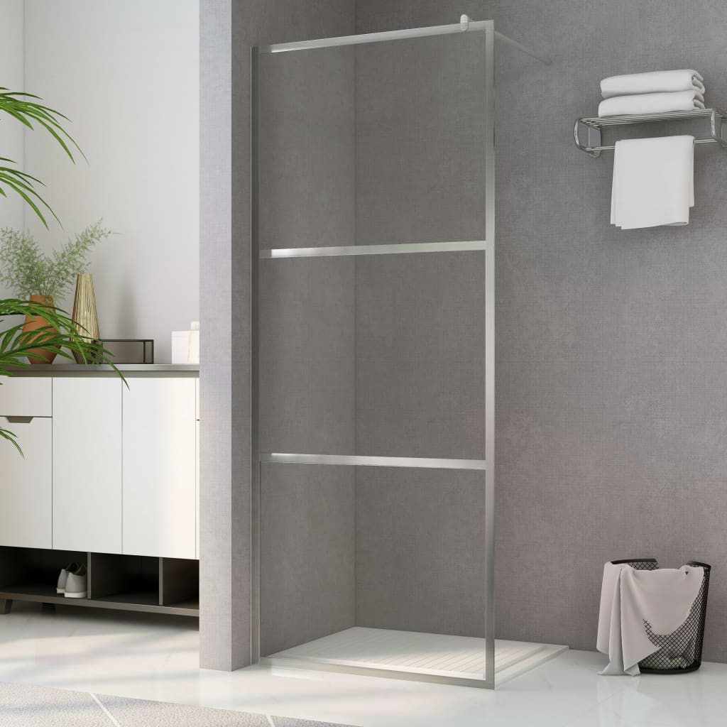 Vidaxl Walk-In Muron de douche transparent 100x195 cm Verre ESG