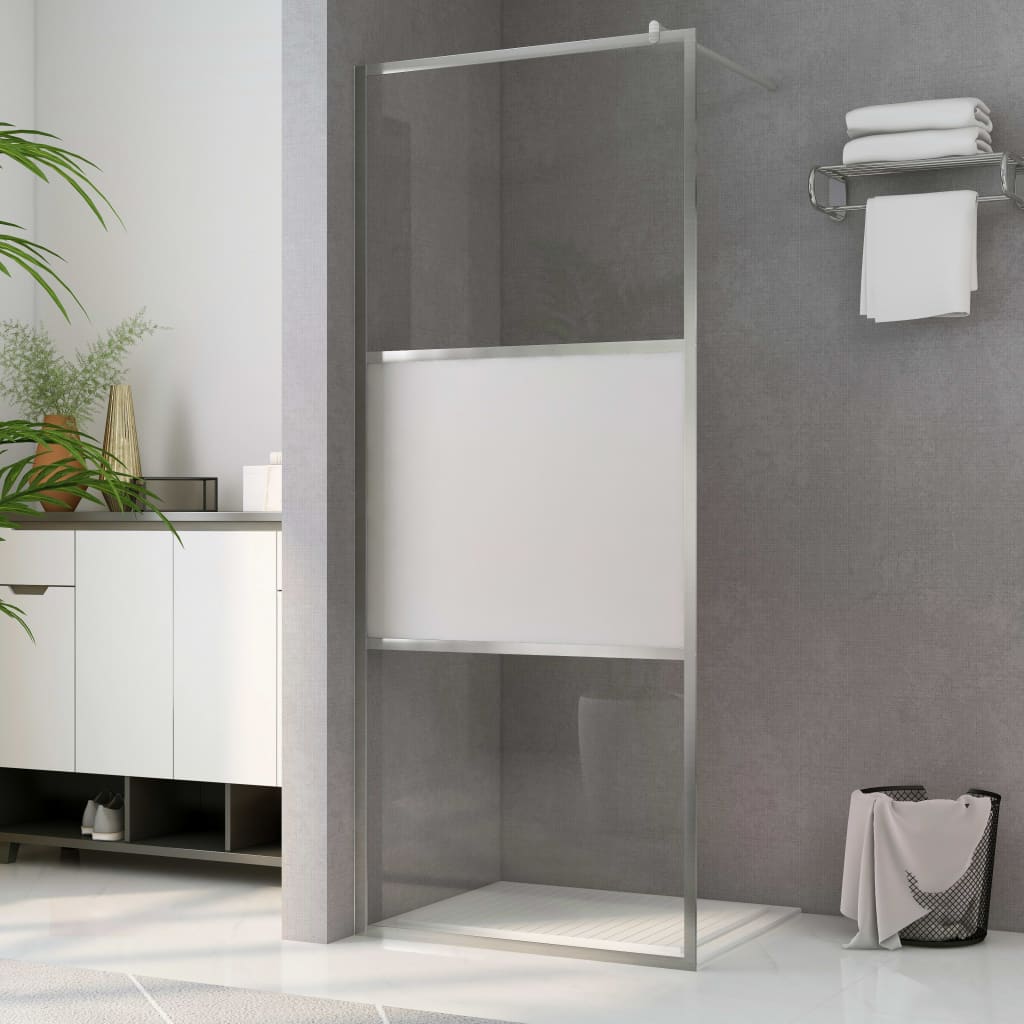 Vidaxl walk-in walk-in muro mezza matti 80x195 cm vetro