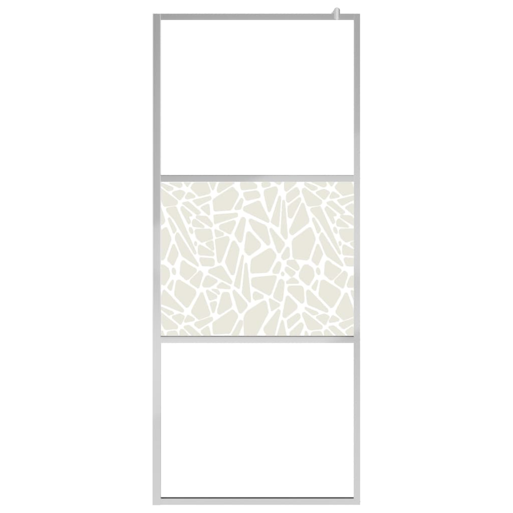 Vidaxl begehete Duschwand mit Steinmotiv 80x195 cm ESG Glas