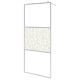 Vidaxl Walk-In Walk Walk avec motif de pierre 90x195 cm Verre ESG