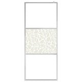 Vidaxl Walk-In Walk Walk avec motif de pierre 90x195 cm Verre ESG