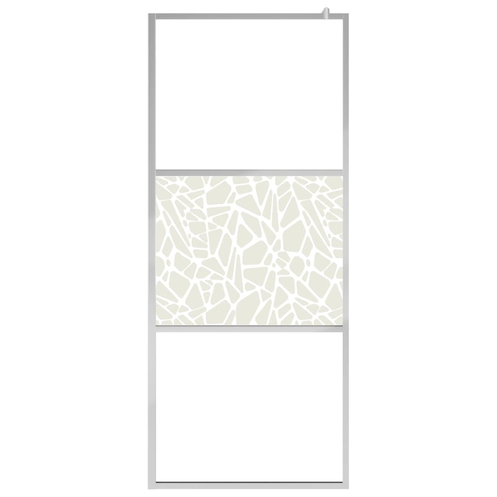 Vidaxl walk-in brusevæg med et stenmønster 100x195 cm ESG glas