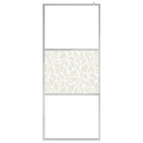 Vidaxl Walk-In Walk Walk avec motif de pierre 115x195 cm Verre ESG