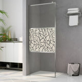 Vidaxl Walk-in Shower Wall z kamiennym motywem 115x195 cm ESG szkło