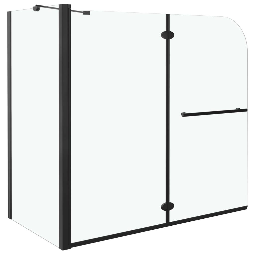 Vidaxl Duschklappen Mauer 120x68x130 cm sg schwarz