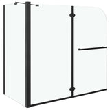 Vidaxl shower folding wall 120x68x130 cm ESG black