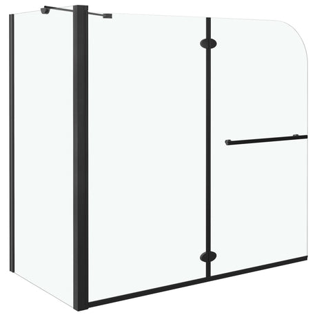 Vidaxl Douche Mur pliant 120x68x130 cm ESG noir