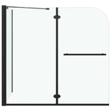 Muro plegable de Vidaxl Shower 120x68x130 cm ESG Negro