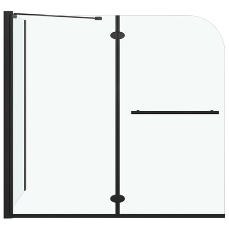 Vidaxl Douche Mur pliant 120x68x130 cm ESG noir