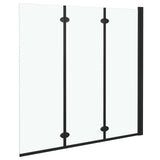 Vidaxl Docho doccia 3 pannelli 130x138 cm ESG nero