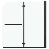 Enceinte de douche vidaxl 2 panneaux 120x140 cm ESG noir