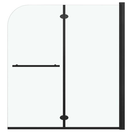 Enceinte de douche vidaxl 2 panneaux 120x140 cm ESG noir