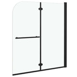 Enceinte de douche vidaxl 2 panneaux 120x140 cm ESG noir