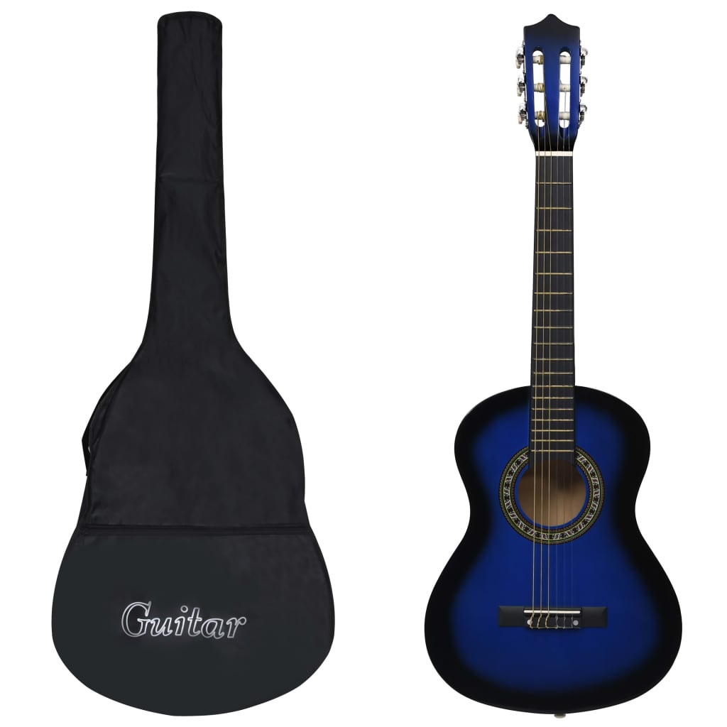 Vidaxl Guitar Classic Beginner Enfants avec Tas 1 2 34 Bleu