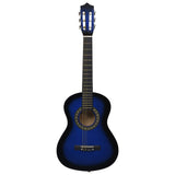 Vidaxl Guitar Classic nybegynnerbarn med TAS 1 2 34 Blue