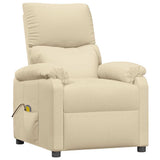 Vidaxl massagestoel stof crèmekleurig