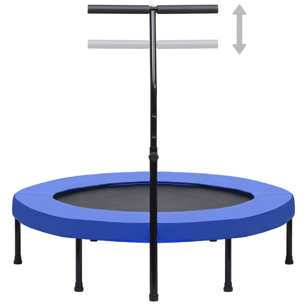 Vidaxl fitnesstrampoline con asa y alfombrilla de seguridad 122 cm