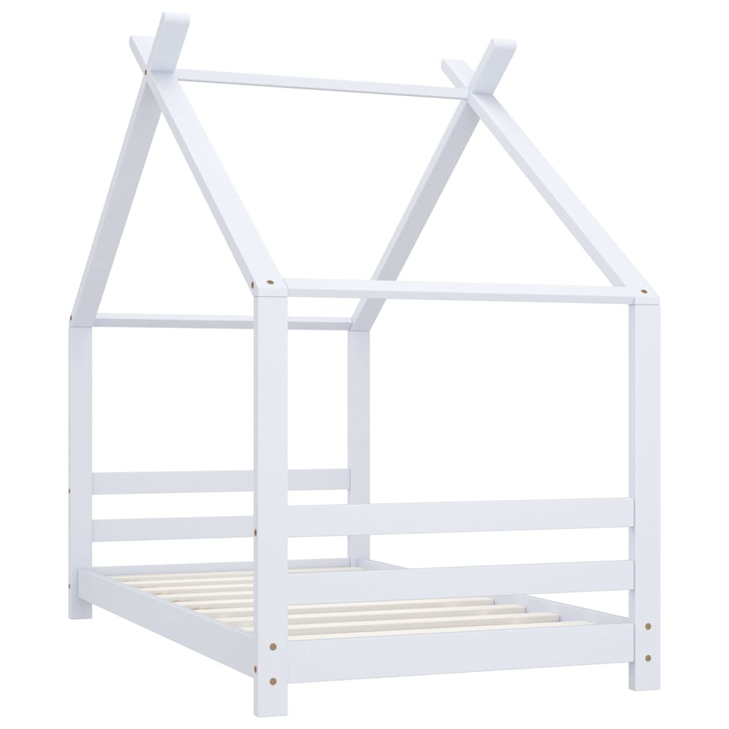 Vidaxl kinderbedframe massief grenenhout wit 80x160 cm