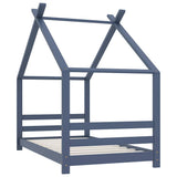 Vidaxl kinderbedframe massief grenenhout grijs 80x160 cm