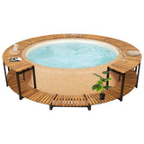 Vidaxl Spa-Ombouw 273x53 cm Solid Acaciahout